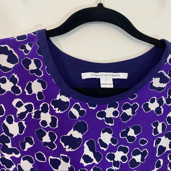 Diane Von Furstenburg Louisa Silk Top 2 - Picture 2 of 5